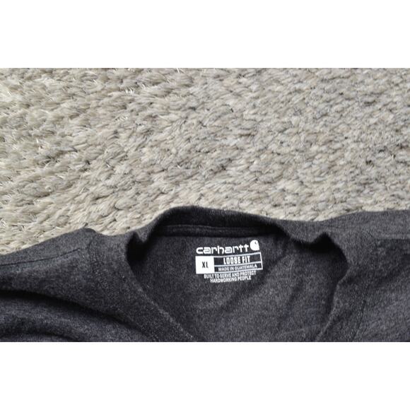 Carhartt Gray T-Shirt Men XL Cotton Short Sleeve Loose Fit Short Sleeve - Picture 4 of 6